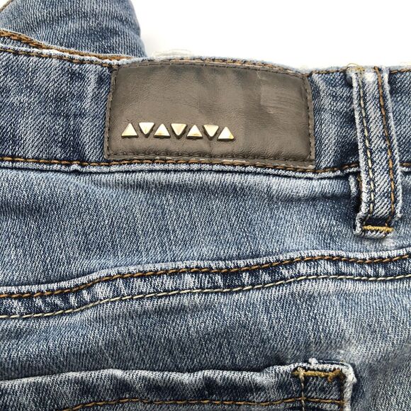 Dollhouse Distressed Cutoff Jean Shorts Size 3 Provocative Low Rise Frayed Hem - Picture 6 of 10